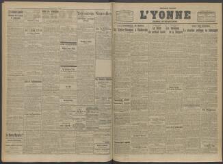 3 vues - L\'Yonne, journal du département, n° 153, samedi 29 juin 1918 (ouvre la visionneuse)