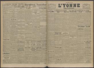 2 vues - L\'Yonne, journal du département, n° 155, mardi 2 juillet 1918 (ouvre la visionneuse)