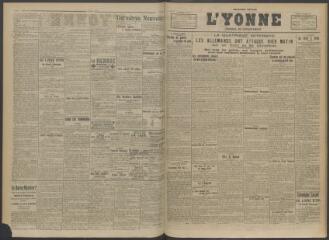 2 vues - L\'Yonne, journal du département, n° 167, mardi 16 juillet 1918 (ouvre la visionneuse)