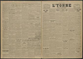 2 vues - L\'Yonne, journal du département, n° 5, mardi 7 janvier 1919 (ouvre la visionneuse)