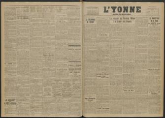 2 vues - L\'Yonne, journal du département, n° 30, mardi 4 février 1919 (ouvre la visionneuse)