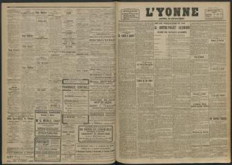 2 vues - L\'Yonne, journal du département, n° 126, vendredi 30 mai 1919 (ouvre la visionneuse)