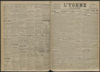 3 vues - L\'Yonne, journal du département, n° 136, samedi 14 juin 1919 (ouvre la visionneuse)