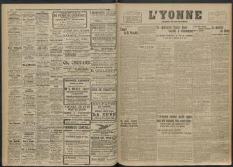 3 vues - L\'Yonne, journal du département, n° 140, lundi 23 juin 1919 (ouvre la visionneuse)