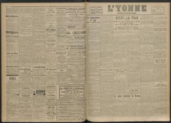 2 vues - L\'Yonne, journal du département, n° 141, mardi 24 juin 1919 (ouvre la visionneuse)