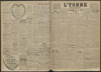 2 vues - L\'Yonne, journal du département, n° 147, mardi 1 juillet 1919 (ouvre la visionneuse)