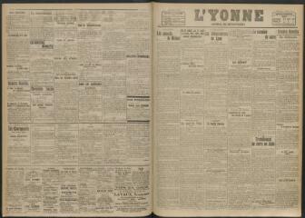 3 vues - L\'Yonne, journal du département, n° 148, mercredi 2 juillet 1919 (ouvre la visionneuse)