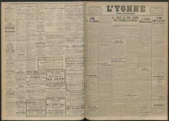 2 vues - L\'Yonne, journal du département, n° 155, jeudi 10 juillet 1919 (ouvre la visionneuse)