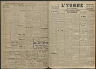 3 vues - L\'Yonne, journal du département, n° 156, vendredi 11 juillet 1919 (ouvre la visionneuse)
