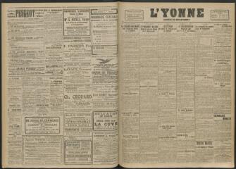 3 vues - L\'Yonne, journal du département, n° 167?, samedi 12 juillet 1919 (ouvre la visionneuse)