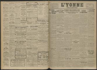2 vues - L\'Yonne, journal du département, n° 155, vendredi 18 juillet 1919 (ouvre la visionneuse)