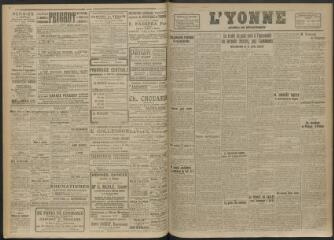 2 vues - L\'Yonne, journal du département, n° 158, mardi 22 juillet 1919 (ouvre la visionneuse)