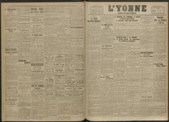 3 vues - L\'Yonne, journal du département, n° 159, mercredi 23 juillet 1919 (ouvre la visionneuse)