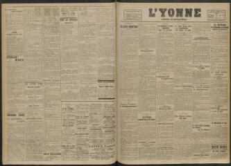 3 vues - L\'Yonne, journal du département, n° 162, samedi 26 juillet 1919 (ouvre la visionneuse)