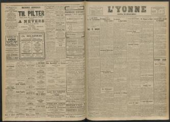 2 vues - L\'Yonne, journal du département, n° 183, jeudi 21 août 1919 (ouvre la visionneuse)
