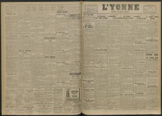 2 vues - L\'Yonne, journal du département, n° 191, vendredi 29 août 1919 (ouvre la visionneuse)