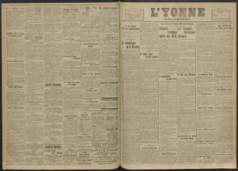 3 vues - L\'Yonne, journal du département, n° 192, samedi 30 août 1919 (ouvre la visionneuse)