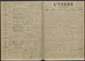3 vues - L\'Yonne, journal du département, n° 193, lundi 1 septembre 1919 (ouvre la visionneuse)