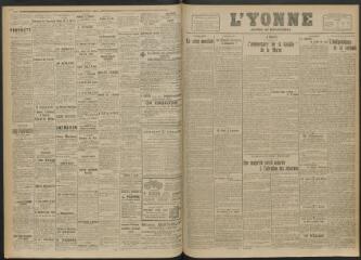 3 vues - L\'Yonne, journal du département, n° 198, lundi 8 septembre 1919 (ouvre la visionneuse)
