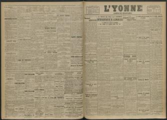 2 vues - L\'Yonne, journal du département, n° 214, vendredi 26 septembre 1919 (ouvre la visionneuse)