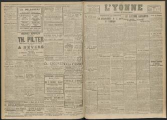 3 vues - L\'Yonne, journal du département, n° 239, samedi 25 octobre 1919 (ouvre la visionneuse)