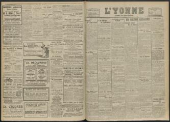 2 vues - L\'Yonne, journal du département, n° 241, mardi 28 octobre 1919 (ouvre la visionneuse)