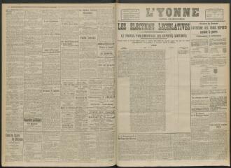 3 vues - L\'Yonne, journal du département, n° 254, vendredi 14 novembre 1919 (ouvre la visionneuse)