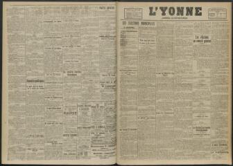 3 vues - L\'Yonne, journal du département, n° 242, vendredi 5 décembre 1919 (ouvre la visionneuse)