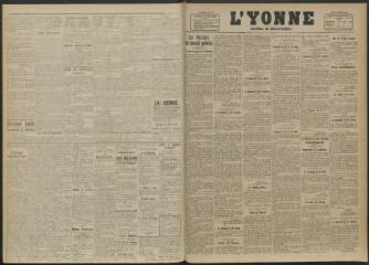 2 vues - L\'Yonne, journal du département, n° 247, jeudi 11 décembre 1919 (ouvre la visionneuse)