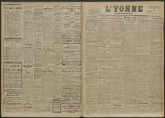3 vues - L\'Yonne, journal du département, n° 259, vendredi 26 décembre 1919 (ouvre la visionneuse)