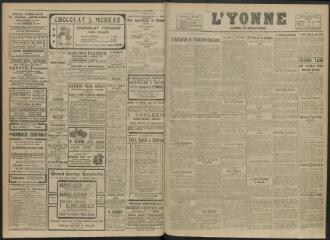 3 vues - L\'Yonne, journal du département, n° 24, jeudi 29 janvier 1920 (ouvre la visionneuse)