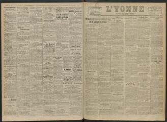 3 vues - L\'Yonne, journal du département, n° 32, samedi 7 février 1920 (ouvre la visionneuse)