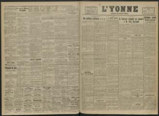3 vues - L\'Yonne, journal du département, n° 42, jeudi 19 février 1920 (ouvre la visionneuse)