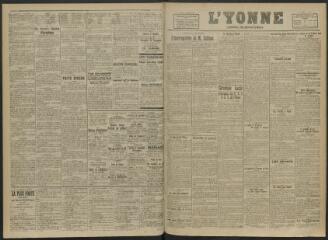 3 vues - L\'Yonne, journal du département, n° 44, samedi 21 février 1920 (ouvre la visionneuse)