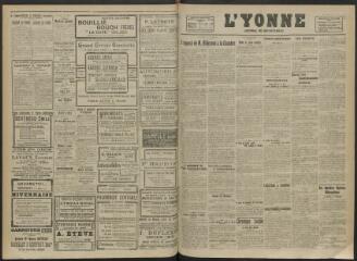 2 vues - L\'Yonne, journal du département, n° 88, mercredi 14 avril 1920 (ouvre la visionneuse)