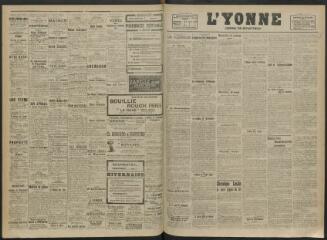 2 vues - L\'Yonne, journal du département, n° 92, lundi 19 avril 1920 (ouvre la visionneuse)