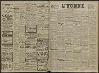 2 vues - L\'Yonne, journal du département, n° 122, jeudi 27 mai 1920 (ouvre la visionneuse)