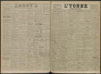 3 vues - L\'Yonne, journal du département, n° 132, mardi 8 juin 1920 (ouvre la visionneuse)