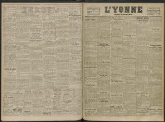 3 vues - L\'Yonne, journal du département, n° 134, jeudi 10 juin 1920 (ouvre la visionneuse)