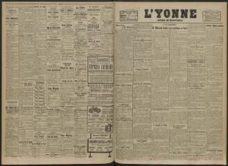 2 vues - L\'Yonne, journal du département, n° 148, lundi 28 juin 1920 (ouvre la visionneuse)