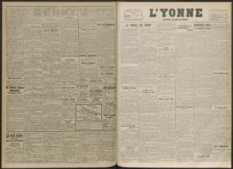 3 vues - L\'Yonne, journal du département, n° 152, samedi 3 juillet 1920 (ouvre la visionneuse)