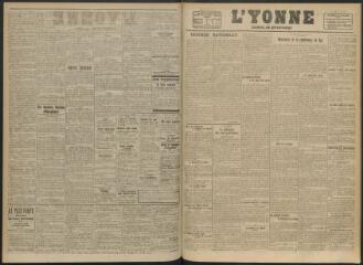 3 vues - L\'Yonne, journal du département, n° 154, mardi 6 juillet 1920 (ouvre la visionneuse)