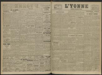 3 vues - L\'Yonne, journal du département, n° 161, jeudi 15 juillet 1920 (ouvre la visionneuse)