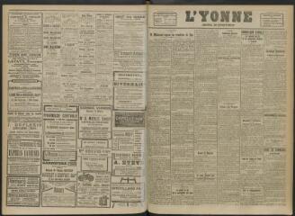 2 vues - L\'Yonne, journal du département, n° 166, mercredi 21 juillet 1920 (ouvre la visionneuse)