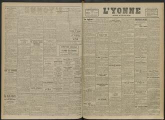 2 vues - L\'Yonne, journal du département, n° 172, mercredi 28 juillet 1920 (ouvre la visionneuse)