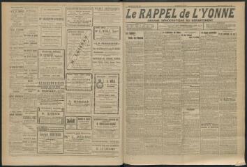 3 vues - Le Rappel de l\'Yonne, organe démocratique du département, n° 132, vendredi 28 avril 1922 (ouvre la visionneuse)