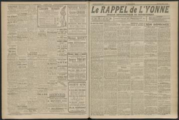 3 vues - Le Rappel de l\'Yonne, organe démocratique du département, n° 360, vendredi 13 octobre 1922 (ouvre la visionneuse)