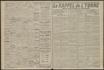 3 vues - Le Rappel de l\'Yonne, organe démocratique du département, n° 368, dimanche 22 octobre 1922 (ouvre la visionneuse)