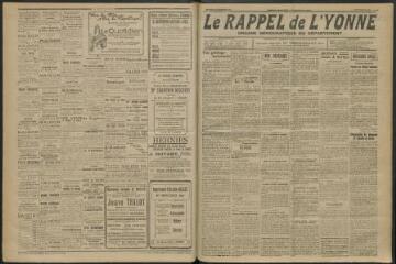 3 vues - Le Rappel de l\'Yonne, organe démocratique du département, n° 377, vendredi 3 novembre 1922 (ouvre la visionneuse)