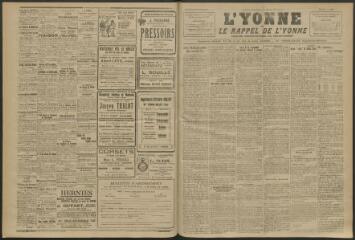3 vues - L\'Yonne et le Rappel de l\'Yonne, organe démocratique du département, n° 211, mercredi 12 septembre 1923 (ouvre la visionneuse)